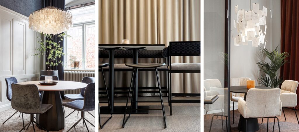 Inbjudande arbetsmiljö med sociala ytor och unika mötesrum